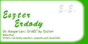 eszter erdody business card